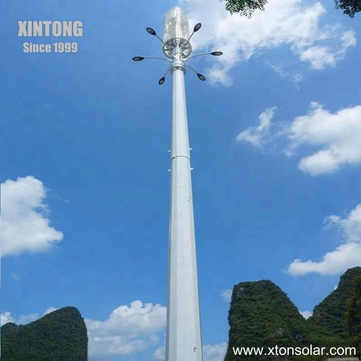20m LED High Mast Light For Basketball Court Lighting