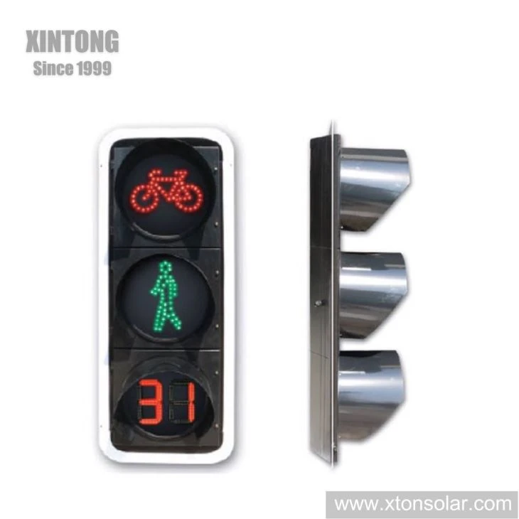 Xintong 200/300/400mm Intelligent LED Traffic Signal Light With Countdown Timer
